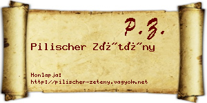 Pilischer Zétény névjegykártya